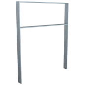 Lean-on hoop of flat bar steel | 80 x 12 mm | with cross bar | total width: 1000 mm | hot-dip galvanized